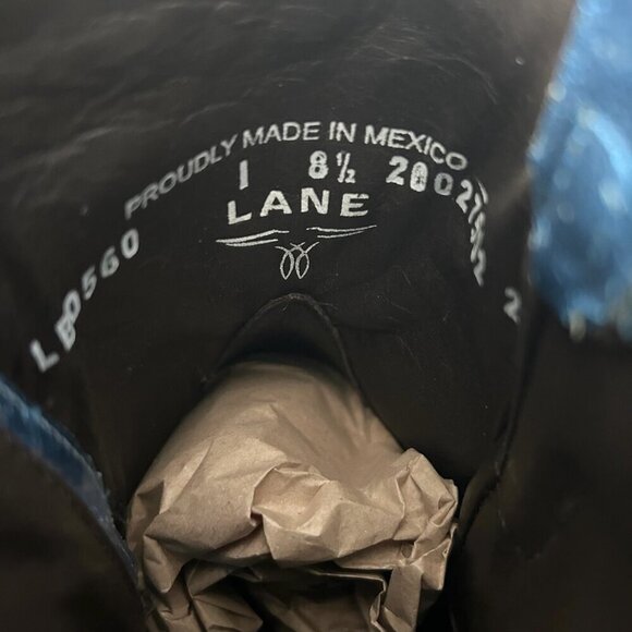 Lane SMOKESHOW Womens Cowboy Bootie 8.5 Blue Western Cowgirl Short Ankle Boots - Picture 9 of 11